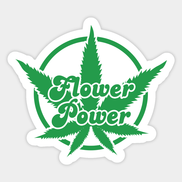 Marijuana Flower Power Sticker by Cosmo Gazoo